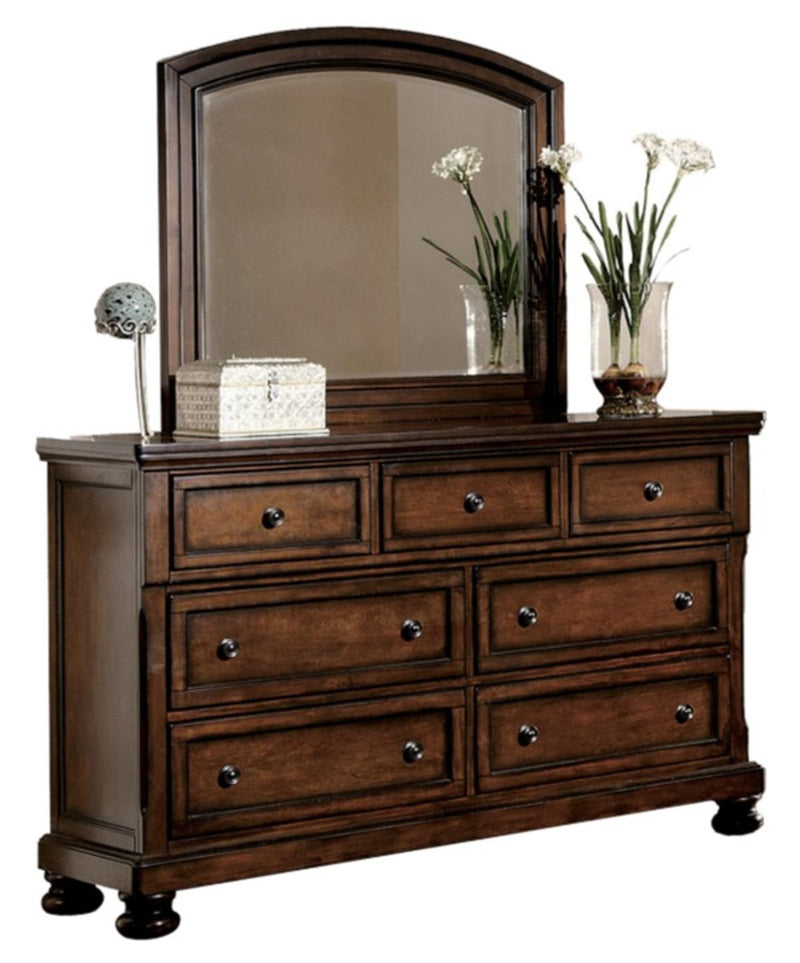 Cumberland Mirror in Brown Cherry 2159-6 - Town Of Bargains Furniture - NY