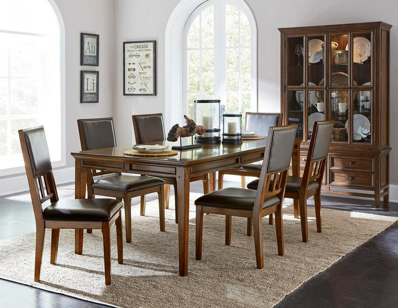 Frazier Park Dining Table in Dark Cherry 1649-82 - Town Of Bargains Furniture - NY