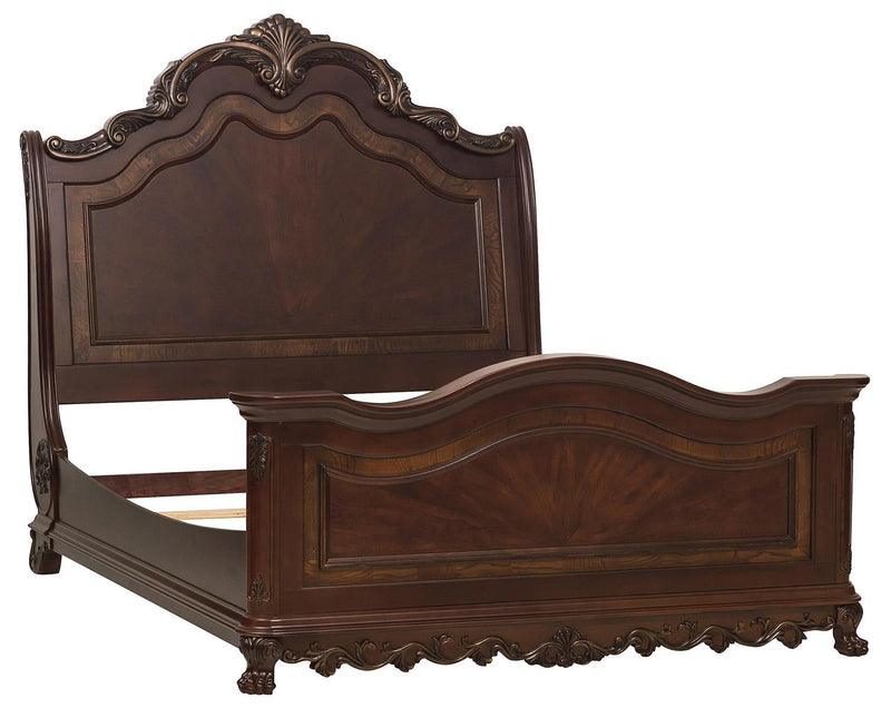 Homelegance Deryn Park Queen Sleigh Bed in Cherry 2243SL-1