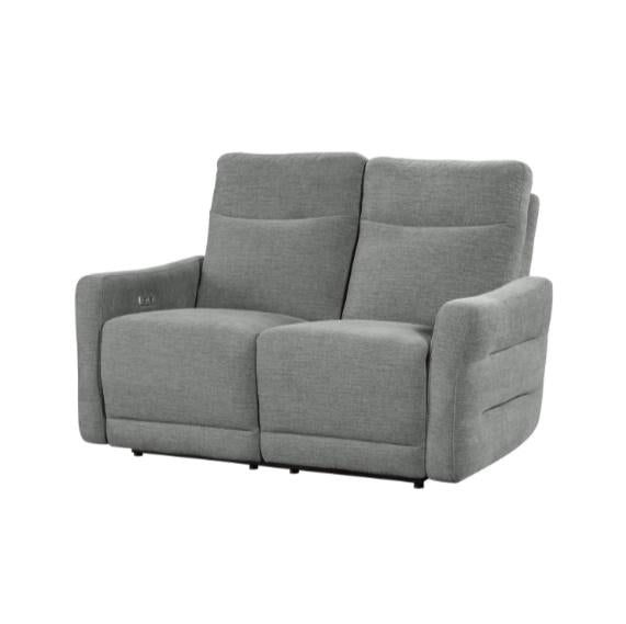 Edition Power Double Lay Flat Reclining Loveseat in Dove Grey 9804DV-2PWH - Town Of Bargains Furniture - NY