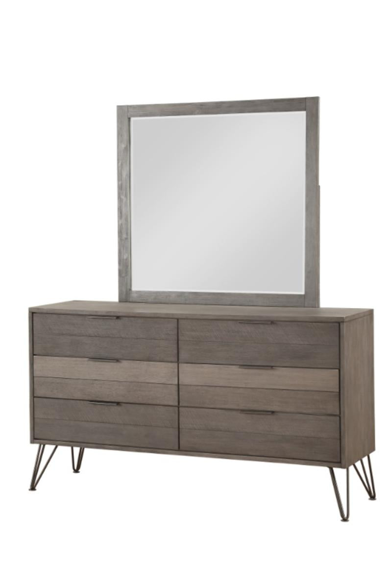 Urbanite Mirror in Tri-tone Gray 1604-6 - Town Of Bargains Furniture - NY