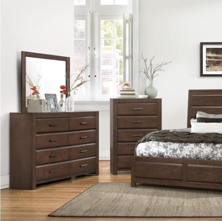 Erwan Mirror in Dark Walnut 1961-6 - Town Of Bargains Furniture - NY