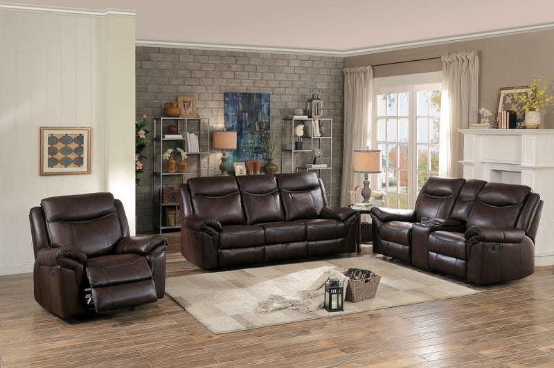 Aram Glider Reclining Chair in Brown 8206BRW-1 - Town Of Bargains Furniture - NY