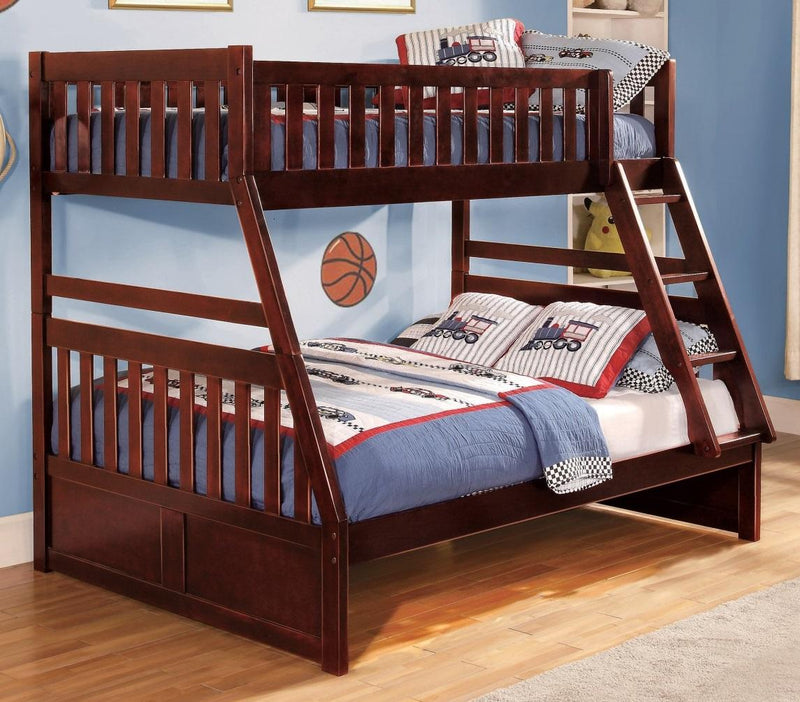 Rowe Twin/Full Bunk Bed in Dark Cherry B2013TFDC-1*