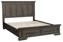 Taulon King Platform Bed with Footboard Storage in Dark Oak 5438K-1EK*