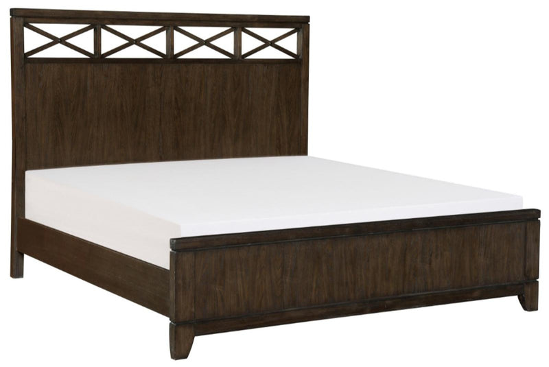 Griggs Queen Panel Bed in Dark Brown 1669-1* - Town Of Bargains Furniture - NY