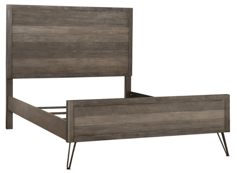 Urbanite Queen Panel Bed in Tri-tone Gray 1604-1* - Town Of Bargains Furniture - NY