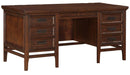 Frazier Executive Desk in Brown Cherry 1649-17 - Town Of Bargains Furniture - NY