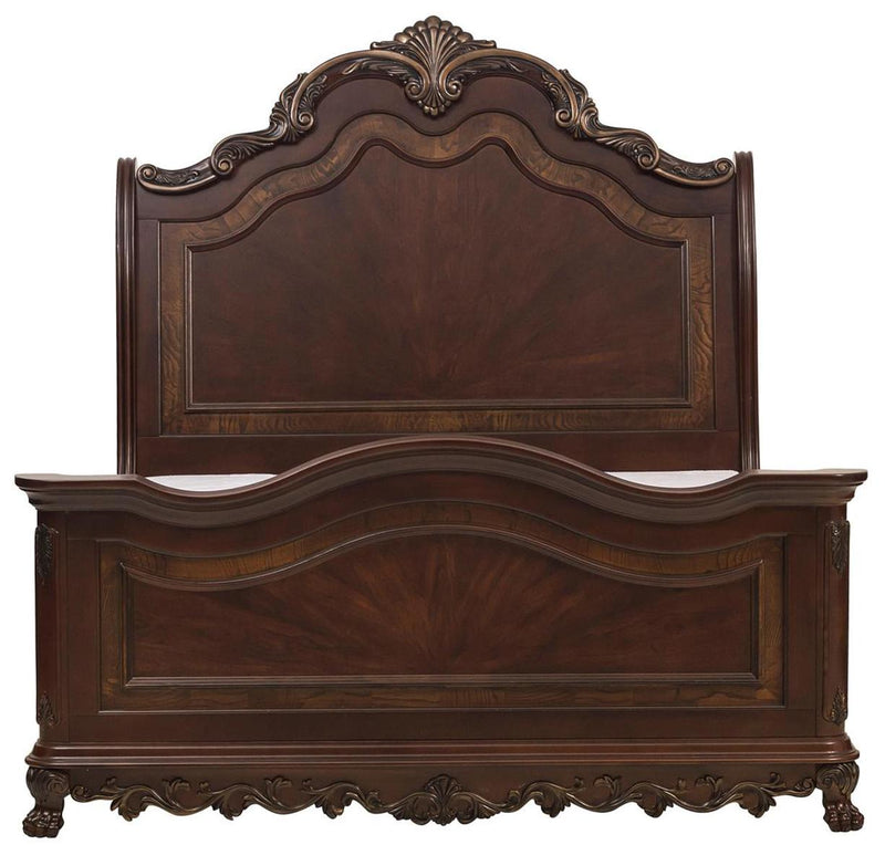 Homelegance Deryn Park Queen Sleigh Bed in Cherry 2243SL-1