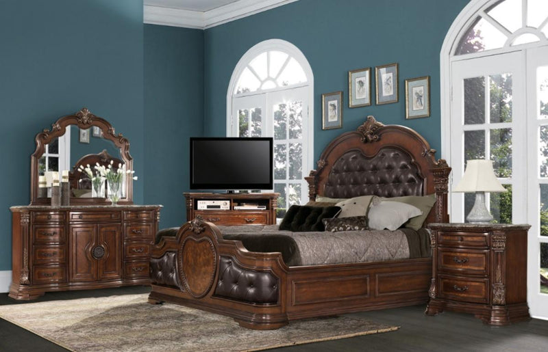 Antoinetta Nightstand in Warm Cherry 1919-4 - Town Of Bargains Furniture - NY