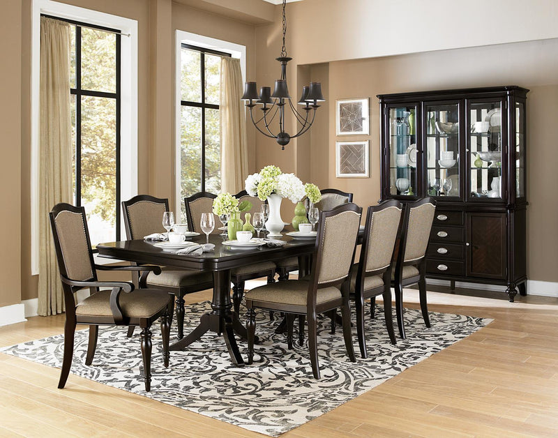 Marston Buffet with Hutch in Dark Cherry 2615DC-50-55 - Town Of Bargains Furniture - NY