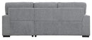 Morelia 2pc Sectional with Pull Out Bed and Right Chaise in Dark Gray 9468DG*2RC2L