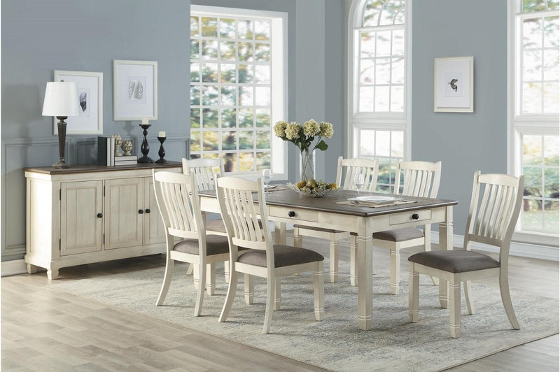 Granby Server in White & Brown 5627NW-40 - Town Of Bargains Furniture - NY