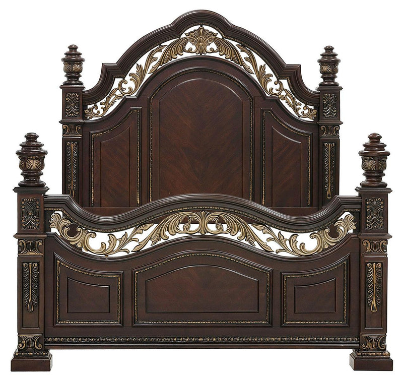 Catalonia Queen Poster Bed in Cherry 1824-1