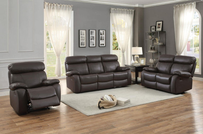 Pendu Double Reclining Sofa in Brown 8326BRW-3 - Town Of Bargains Furniture - NY