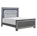 Allura Queen Panel Bed in Gray 1916GY-1* - Town Of Bargains Furniture - NY