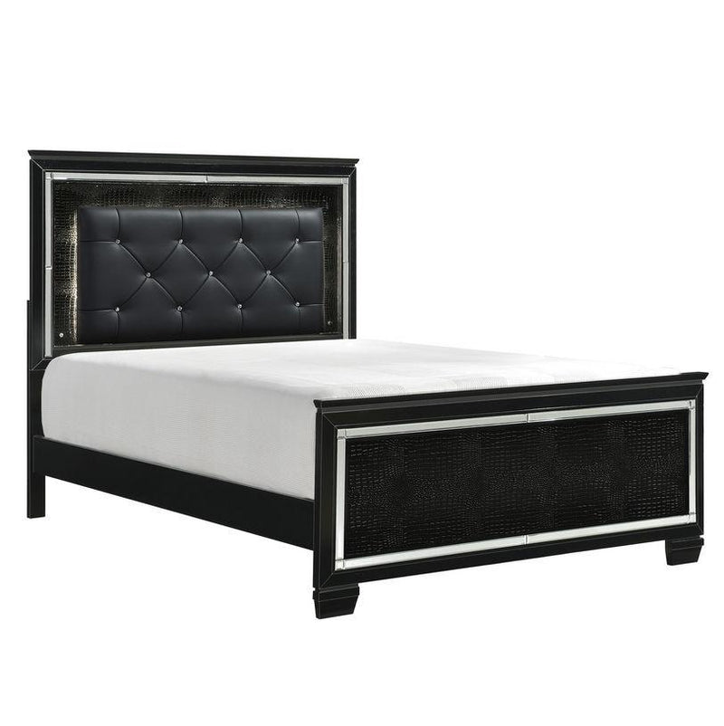 Allura King Panel Bed in Black 1916KBK-1EK* - Town Of Bargains Furniture - NY
