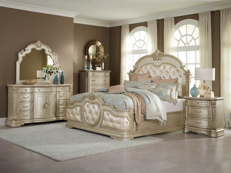Antoinetta Nightstand in Champagne Wood 1919NC-4 - Town Of Bargains Furniture - NY