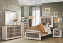 Arcadia Full Panel Bed in White & Weathered Gray 1677F-1* - Town Of Bargains Furniture - NY