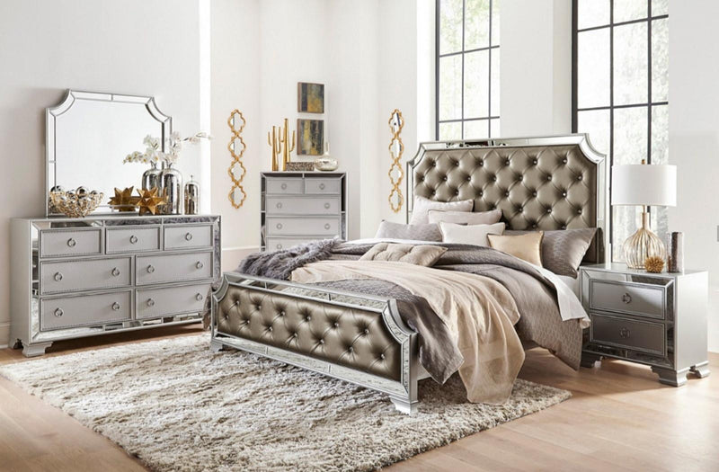 Avondale Nightstand in Silver 1646-4 - Town Of Bargains Furniture - NY