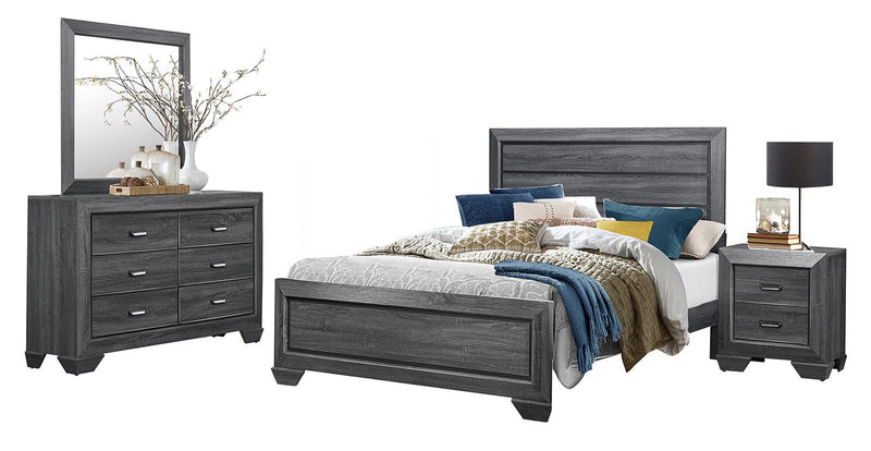 Beechnut Queen Panel Bed in Gray 1904GY-1 - Town Of Bargains Furniture - NY
