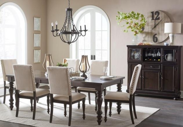 Begonia Dining Table in Gray 1718GY-90 - Town Of Bargains Furniture - NY