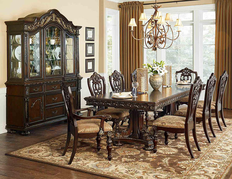 Catalonia Buffet with Hutch in Cherry 1824-50-55 - Town Of Bargains Furniture - NY