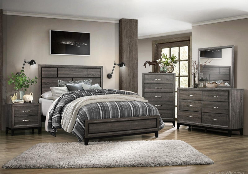 Davi Nightstand in Gray 1645-4 - Town Of Bargains Furniture - NY