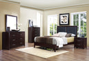 Edina Queen Panel Bed in Espresso-Hinted Cherry 2145-1 - Town Of Bargains Furniture - NY