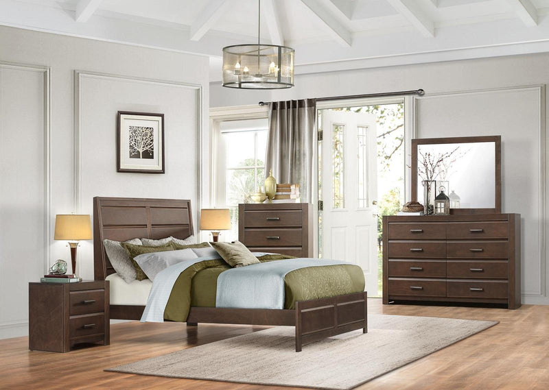Erwan 5 Drawer Chest in Dark Walnut 1961-9 - Town Of Bargains Furniture - NY
