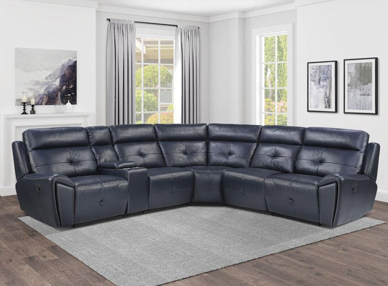 Avenue Corner Seat in Navy 9469NVB-CR - Town Of Bargains Furniture - NY