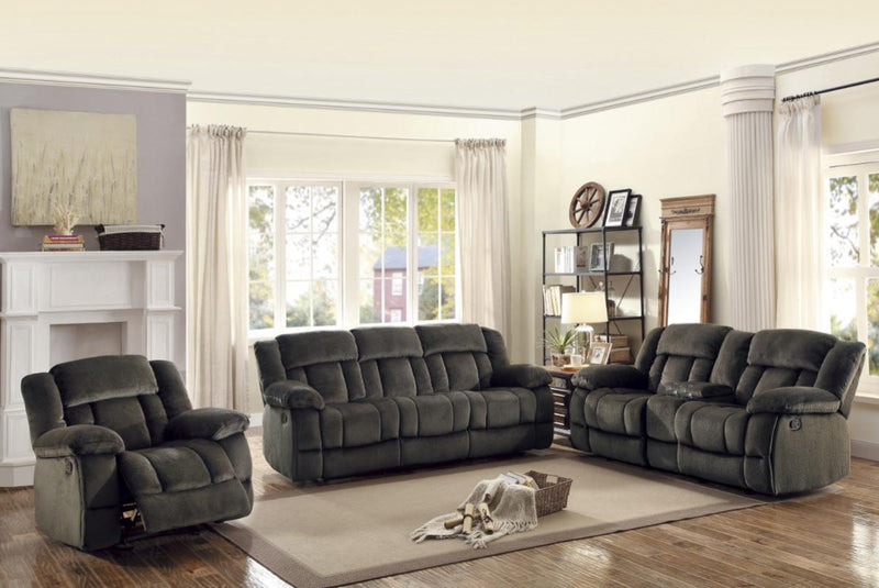 Laurelton Glider Reclining Chair in Chocolate 9636-1 - Town Of Bargains Furniture - NY