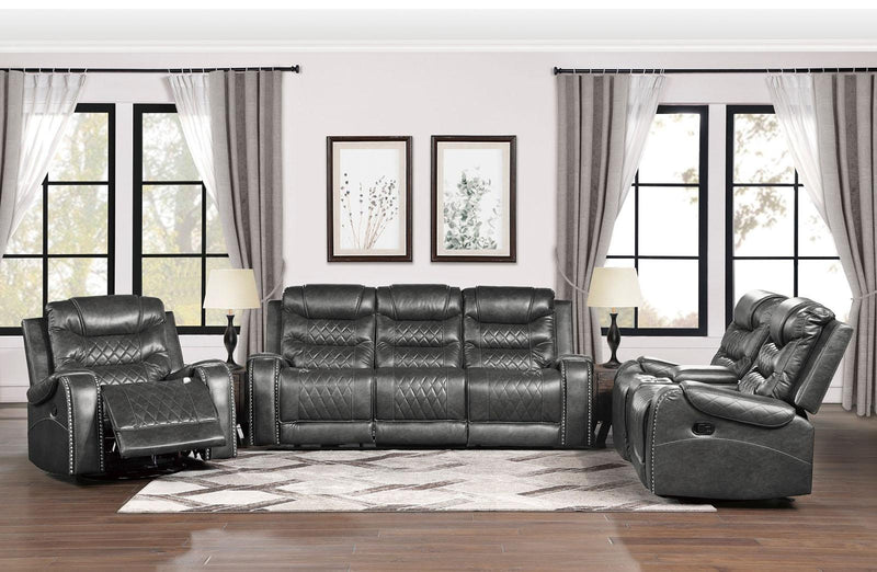 Putnam Swivel Glider Reclining Chair in Gray 9405GY-1 - Town Of Bargains Furniture - NY