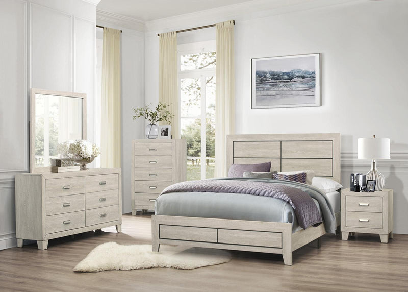 Quinby King Panel Bed in Light Brown 1525K-1EK - Town Of Bargains Furniture - NY