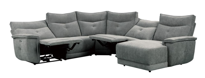 Tesoro Right Side Chaise in Dark Gray 9509DG-5R - Town Of Bargains Furniture - NY