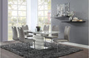 Glissand Dining Table in White & Gray 5599-71* - Town Of Bargains Furniture - NY