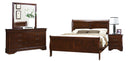 Mayville Queen Sleigh Bed in Brown Cherry 2147-1 - Town Of Bargains Furniture - NY