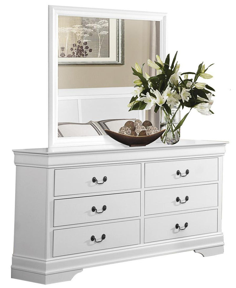 Mayville Mirror in White 2147W-6 - Town Of Bargains Furniture - NY
