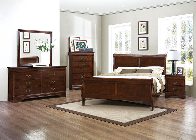 Mayville Mirror in Brown Cherry 2147-6 - Town Of Bargains Furniture - NY