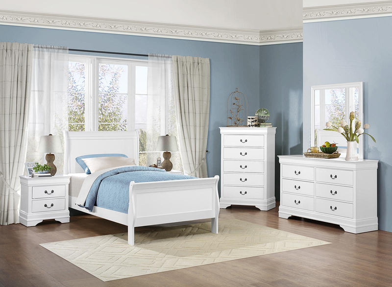Mayville 6 Drawer Dresser in White 2147W-5 - Town Of Bargains Furniture - NY