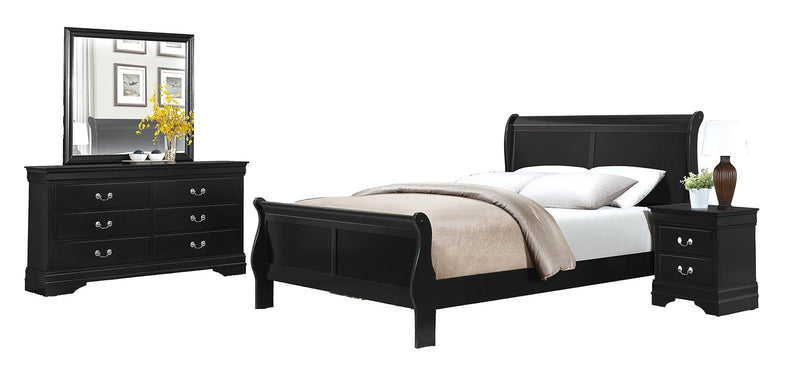 Mayville 2 Drawer Nightstand in Black 2147BK-4 - Town Of Bargains Furniture - NY