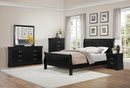 Mayville Queen Sleigh Bed in Black 2147BK-1 - Town Of Bargains Furniture - NY