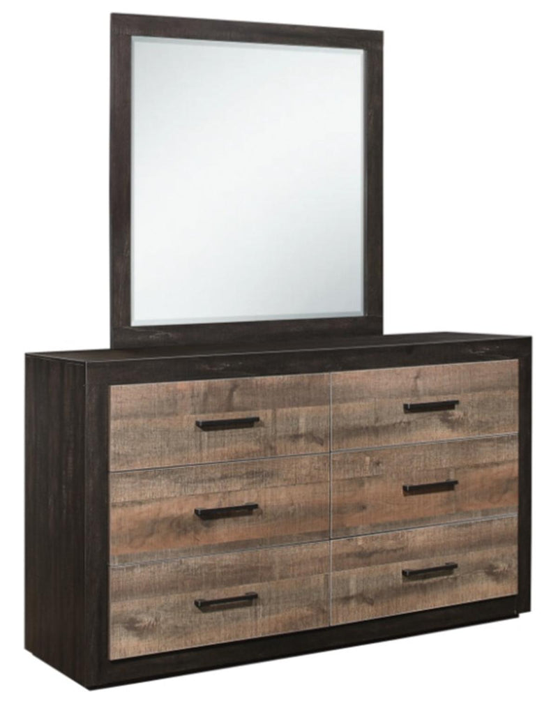 Miter Mirror in Rustin Mahogany & Dark Ebony 1762-6 - Town Of Bargains Furniture - NY