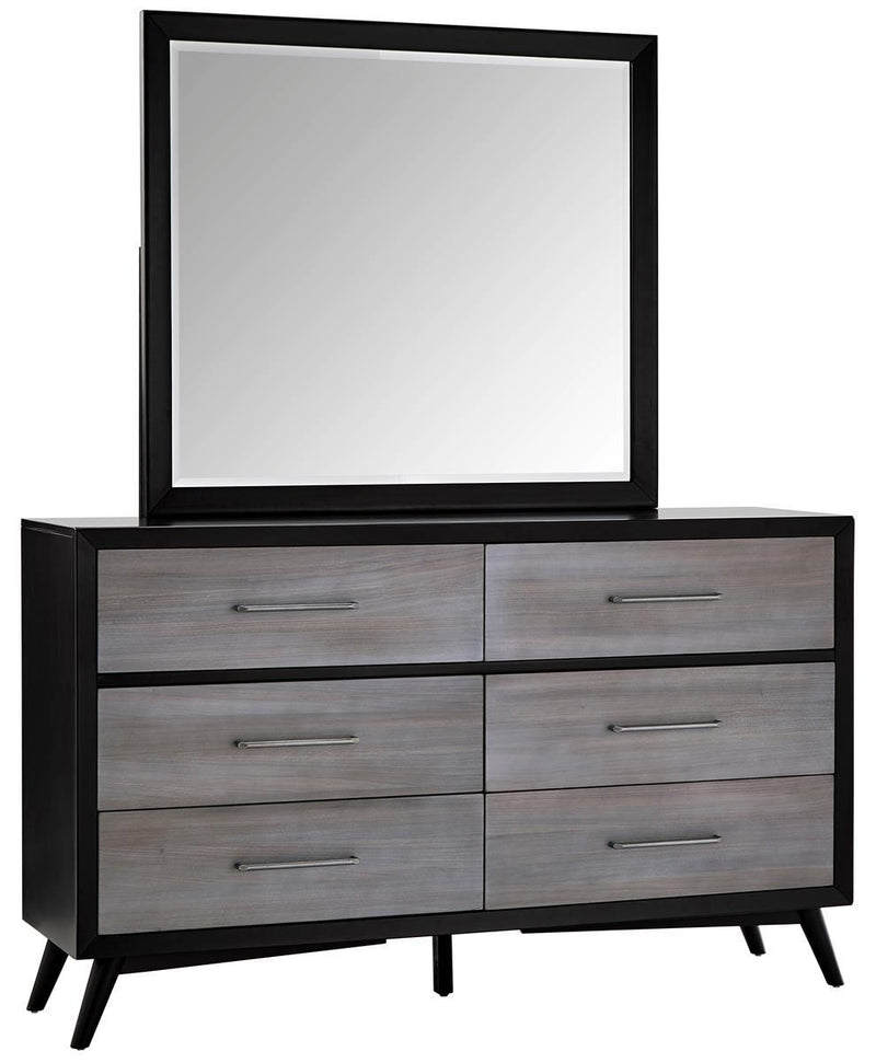 Raku Mirror in Gray 1711-6 - Town Of Bargains Furniture - NY