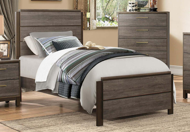 Vestavia Full Bed in Gray 1936F-1 - Town Of Bargains Furniture - NY