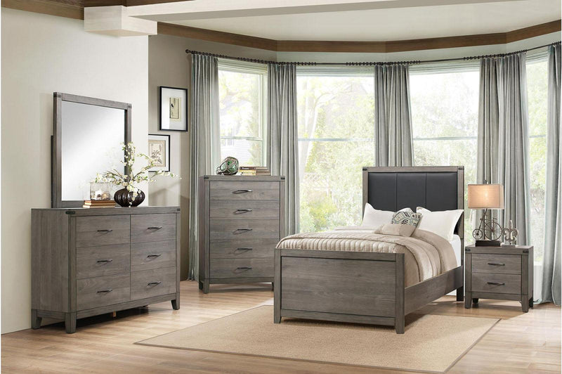 Woodrow 2 Drawer Nightstand in Gray 2042-4