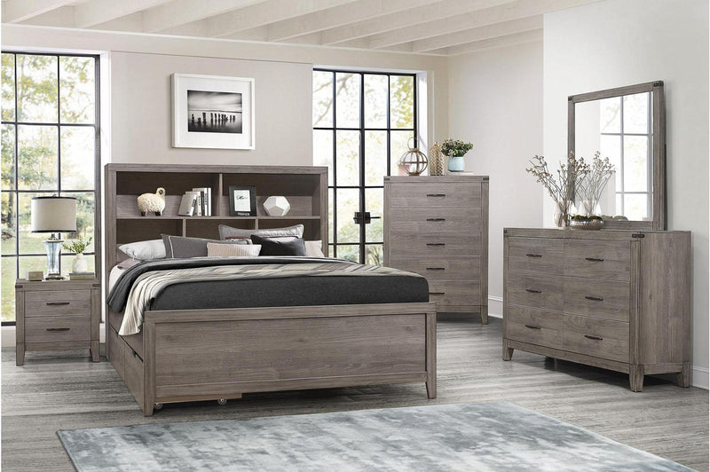 Woodrow Queen Toy Box (1 Set) in Gray 2042NB-QT - Town Of Bargains Furniture - NY