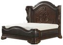 Royal Highlands Queen Upholstered Panel Bed in Rich Cherry 1603-1 - Town Of Bargains Furniture - NY