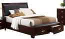 Lyric Queen Sleigh Storage Bed in Dark Espresso 1737NC-1 - Town Of Bargains Furniture - NY