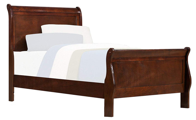 Mayville Twin Sleigh in Brown Cherry 2147T-1 - Town Of Bargains Furniture - NY